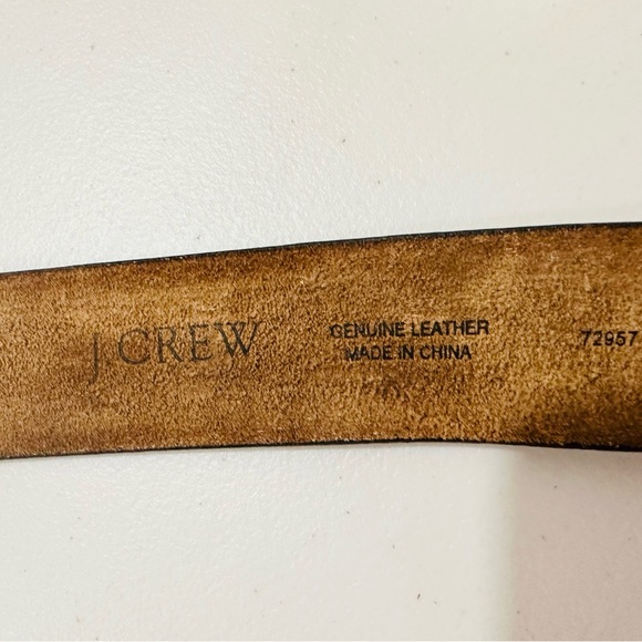 J. Crew brown leather belt with gold tone buckle 40” - Picture 8 of 11